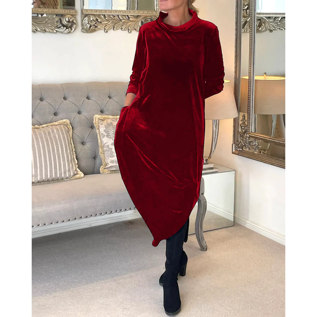 Galatea Chic Dress with Pockets Evening Wear Edit