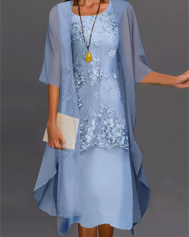 Ariana Minimalist Chiffon Dress Roma Premium Wardrobe Essential