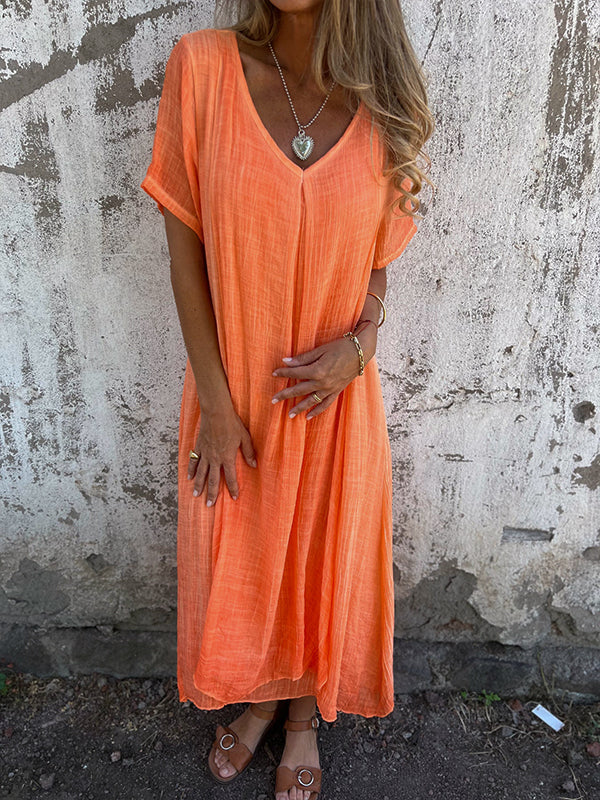 Olga Statement Cotton and Linen Dress Occasion Edit