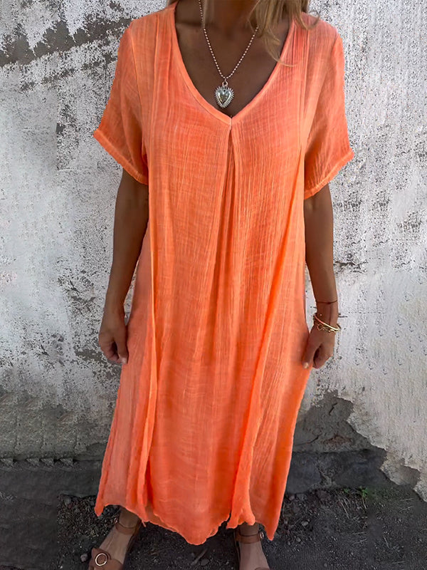 Olga Statement Cotton and Linen Dress Occasion Edit