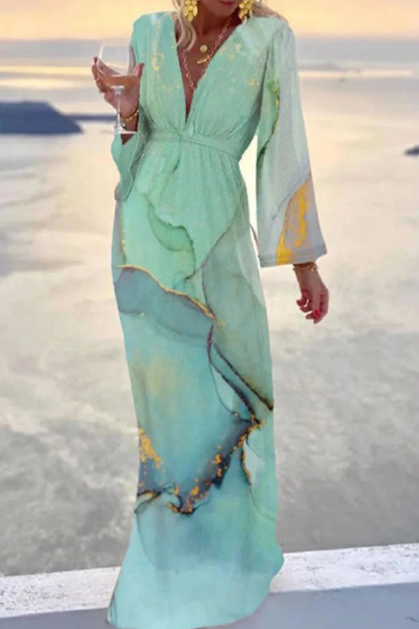 Nerea Exclusive Check Out the Marble Print Party/vacation Dress From Her Stories Boutique Collection