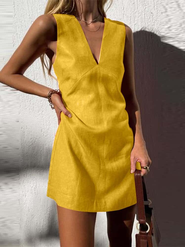 Zinnia Timeless Sleeveless Mini Dress for Women Statement Occasion Edit