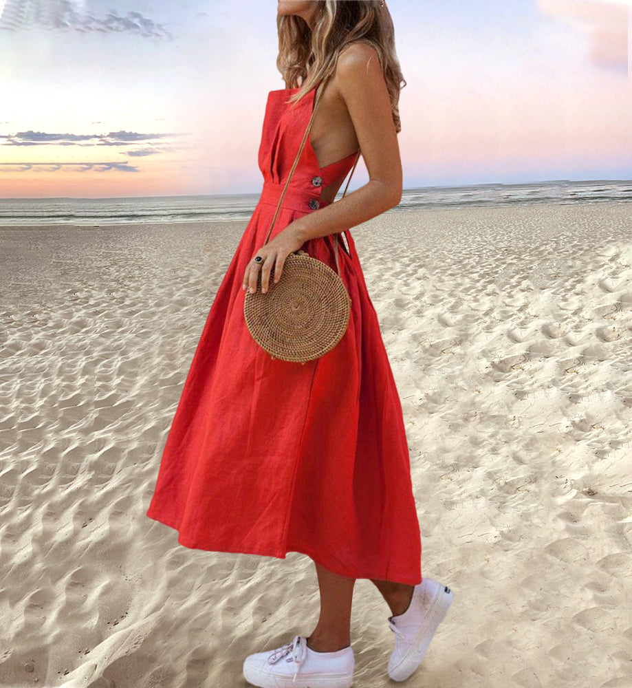 Melanie Elevated Midi Dress Premium Wardrobe Essential