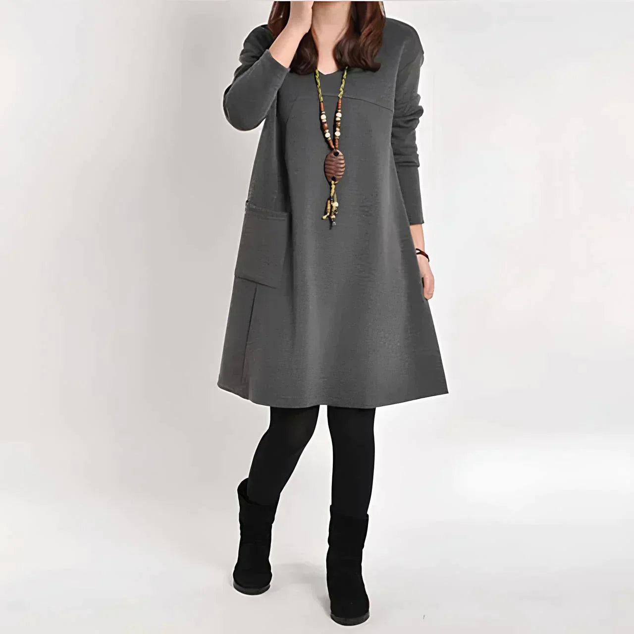 Desirée | Long sleeve pocket dress