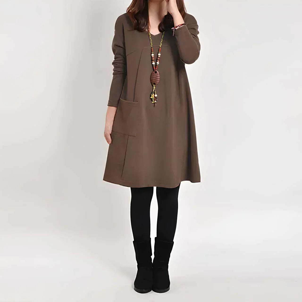 Desirée | Long sleeve pocket dress