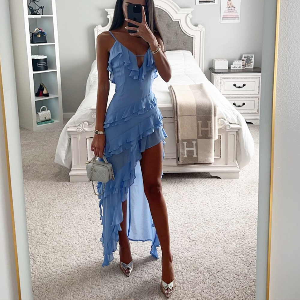 Elena Exclusive Premium Chiffon Midi Dress Boutique Collection