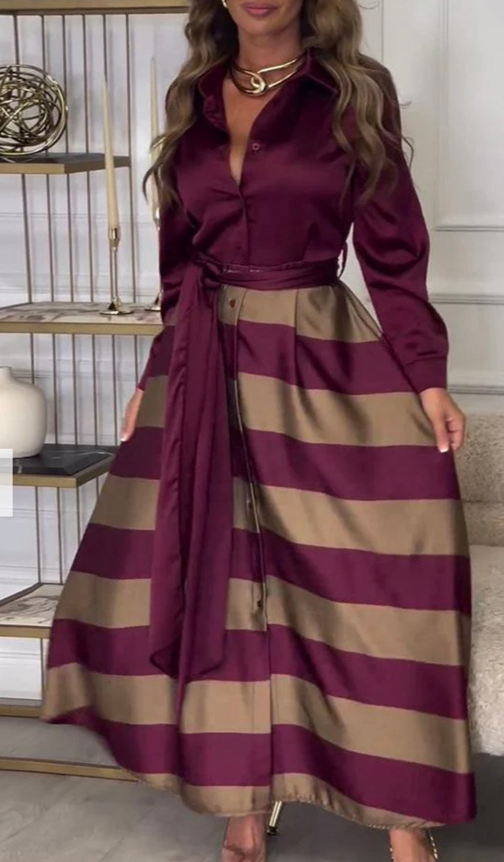 Gabriela Luxe Two Piece Silk Dress Chic Silhouette Collection