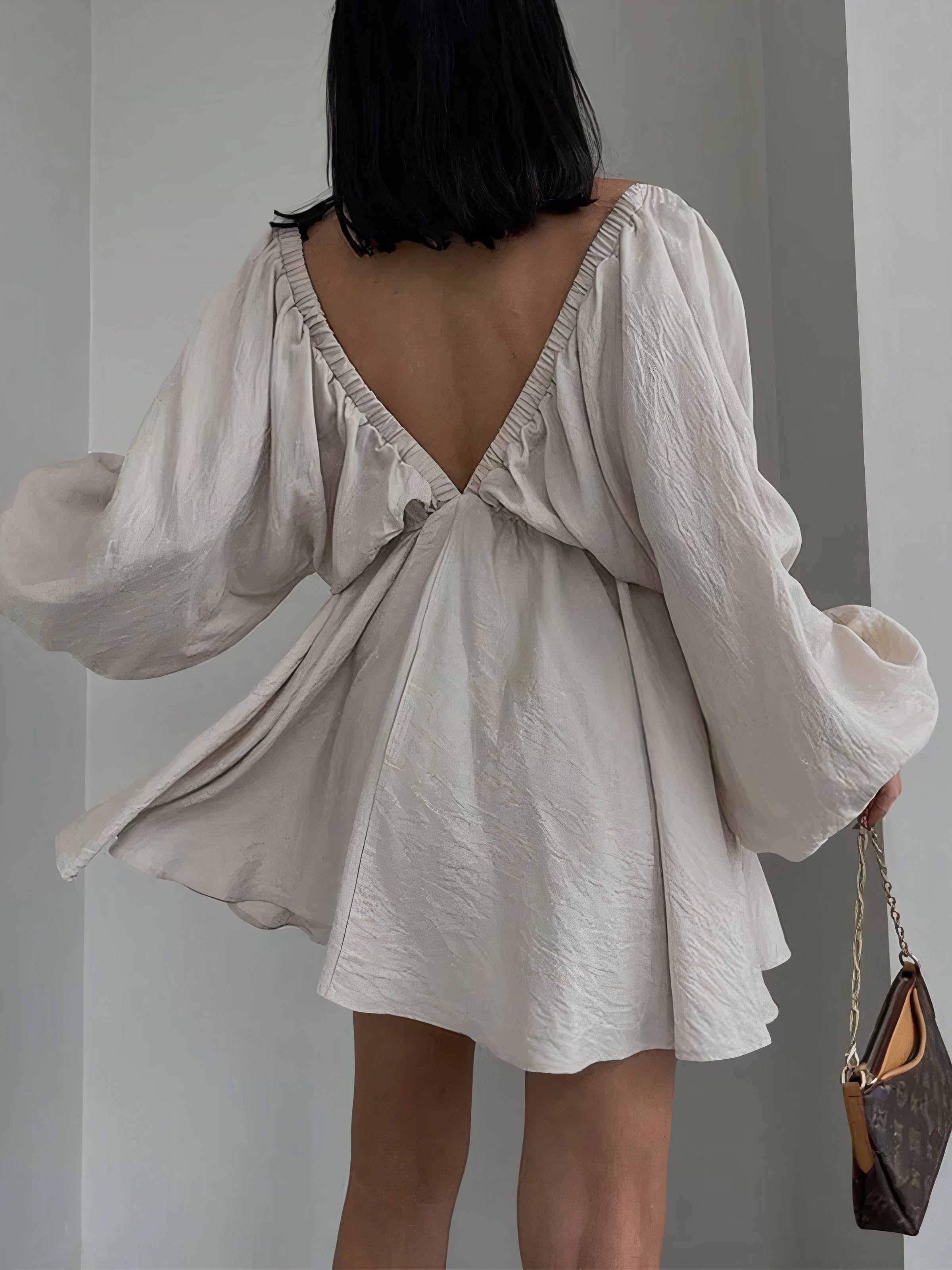 Verónica Elevated Bubble Sleeve Dress Boutique Collection