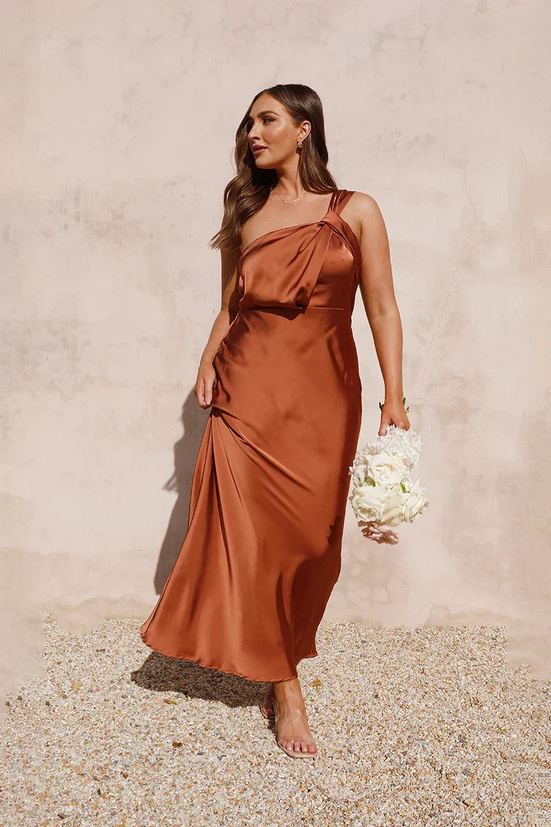 Leonor Timeless Maxi Dress Copper Premium Wardrobe Essential