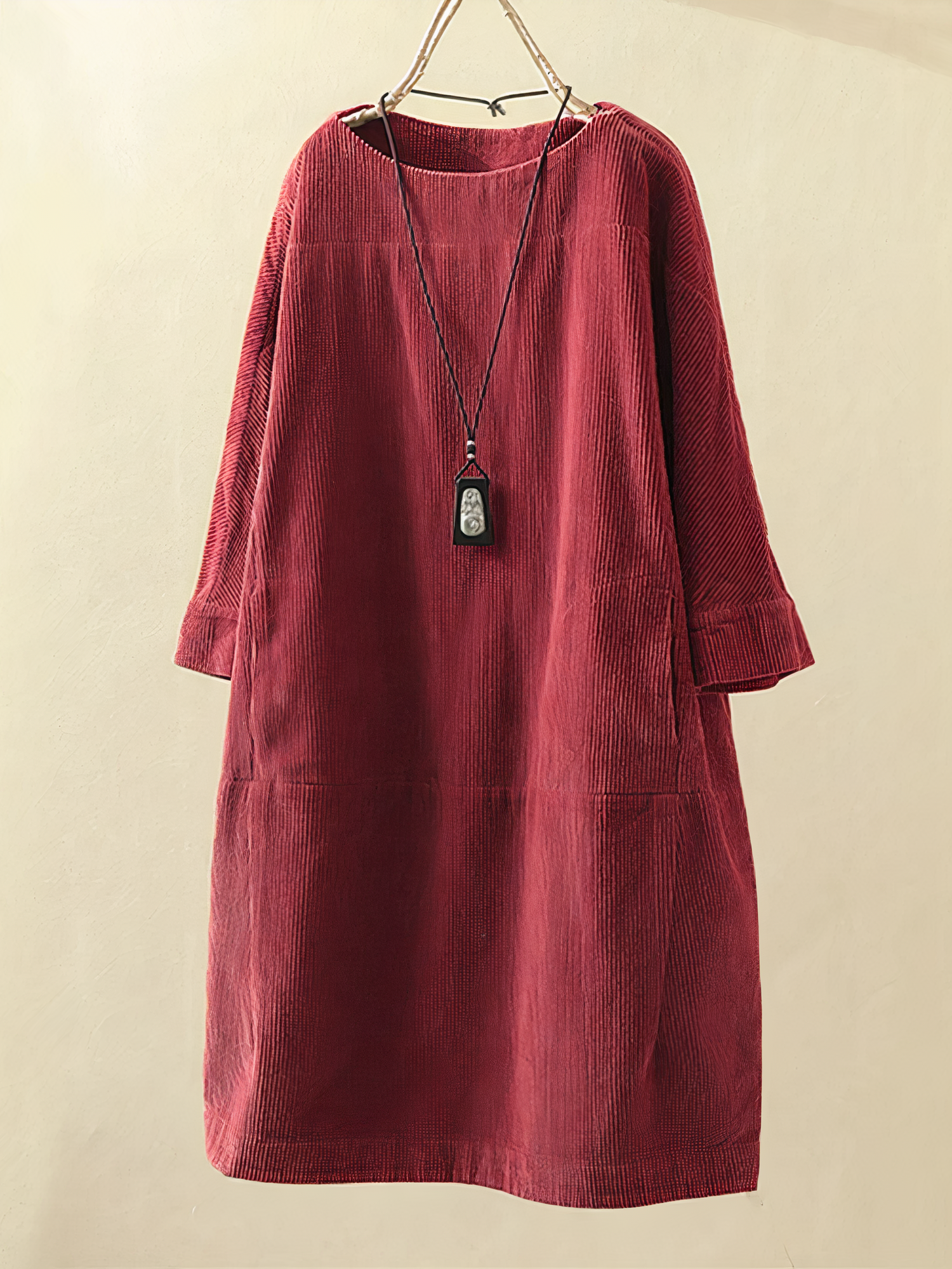 María Aesthetic a Line Corduroy Dress Evening Wear Edit