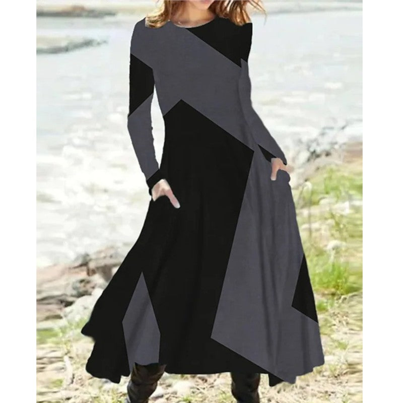 Aixa Aesthetic Women's Long Sleeved Midi Dress Premium Wardrobe Essential