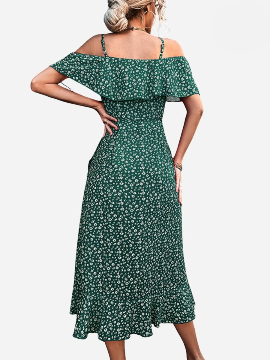 Angelines Elevated Strappy Floral Dress Evening Wear Edit