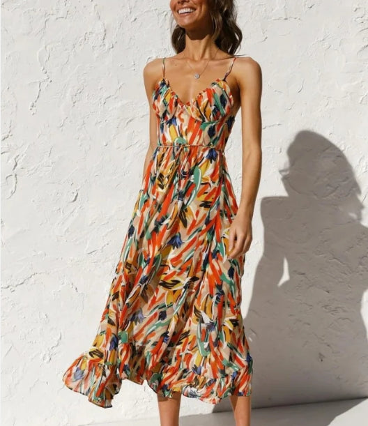 Rose Effortless Colorful Summer Dress Elevated Occasion Wear
