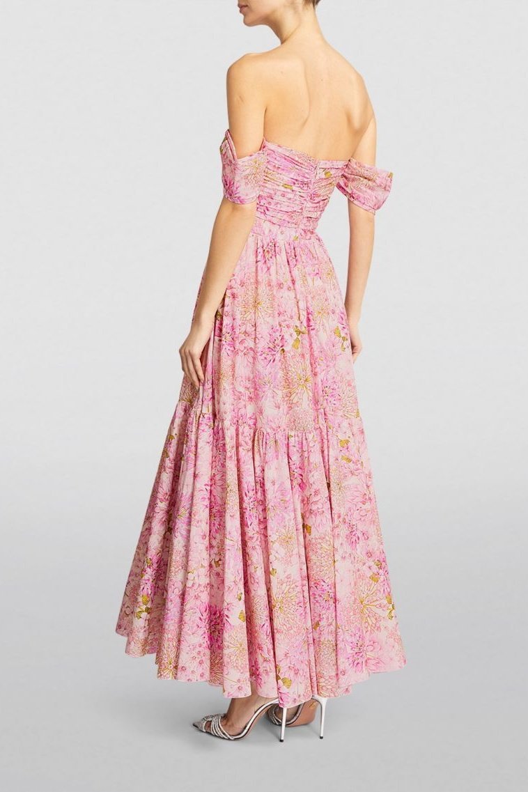 Karina Boutique Pleated Midi Dress with Print Collection