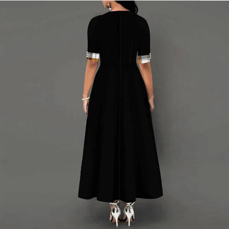 Marisa Aesthetic Long Checked Dress Everyday Luxe Edit