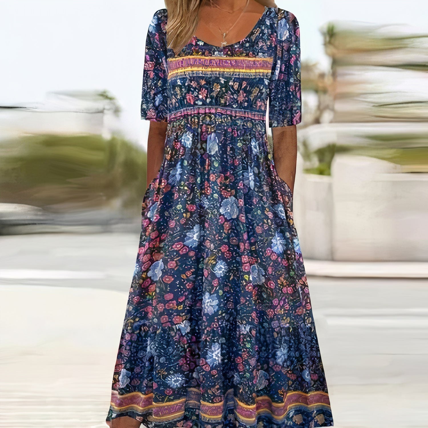 Claudia Minimalist Bohemian Dress for Women Designer Edit