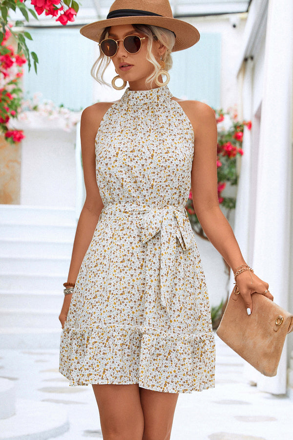 Ursula Elevated Floral Neckline Dress Chic Silhouette Collection