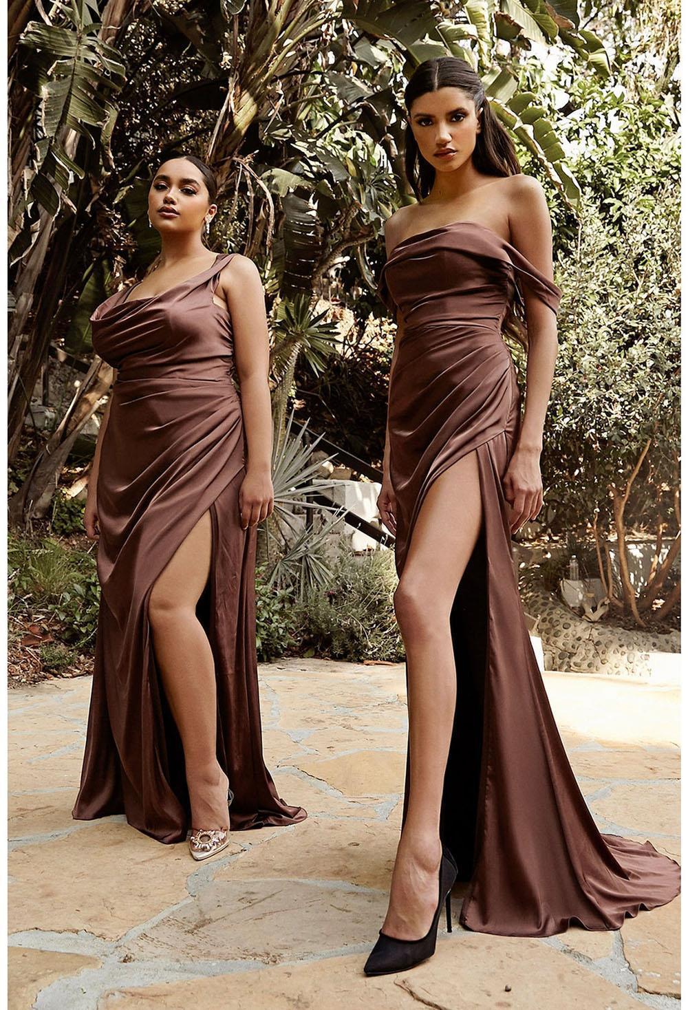Ornella Aesthetic Busted Off Shoulder Evening Dress High Waist Statement Occasion Edit