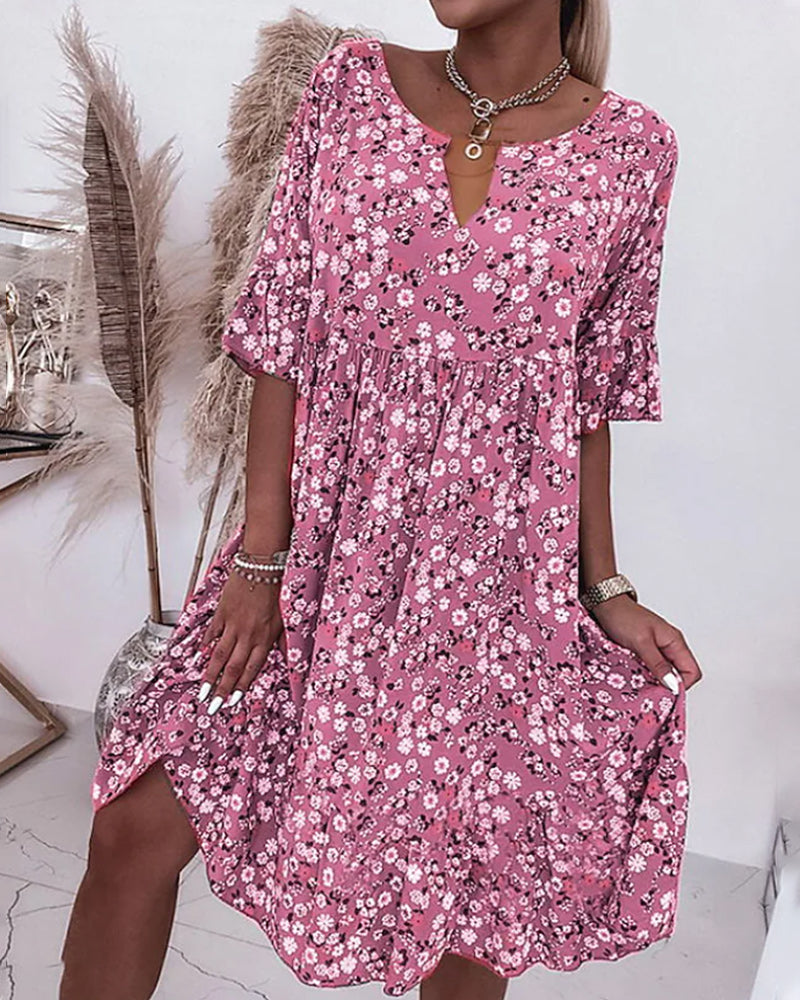 Nora Boutique Dress Floral Pattern Evening Wear Edit