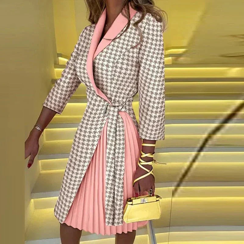Laura Statement Blazer Dress with a Notched Collar Occasion Edit