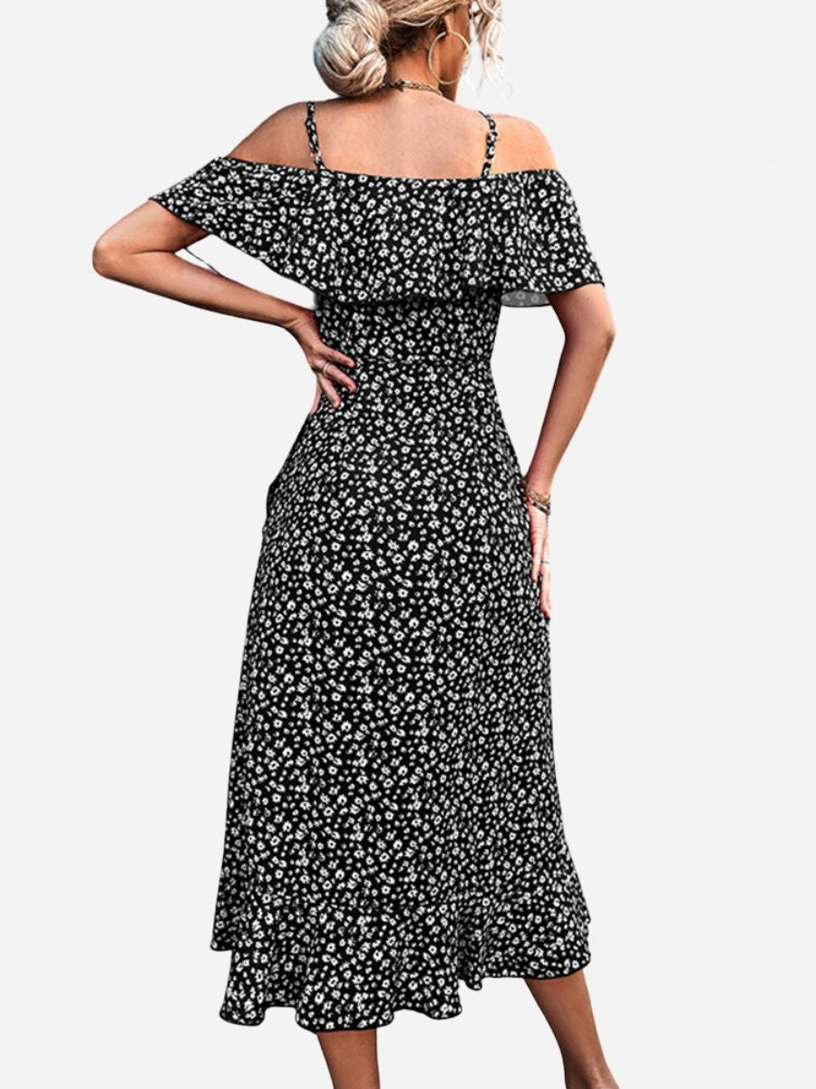 Angelines Elevated Strappy Floral Dress Evening Wear Edit