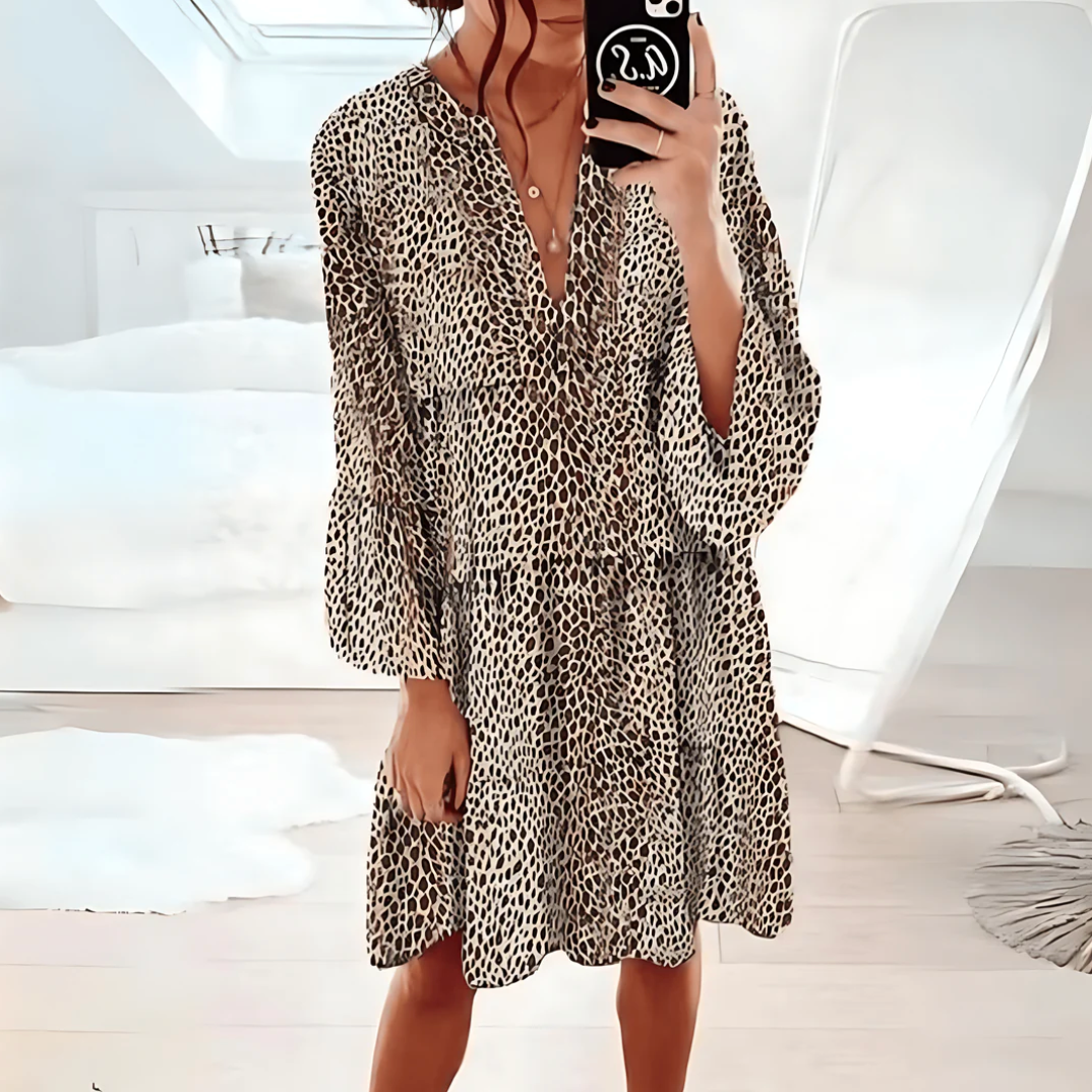 Violeta Chic Dress Leopard Print Boutique Collection
