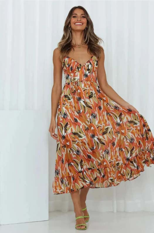 Rose Effortless Colorful Summer Dress Elevated Occasion Wear