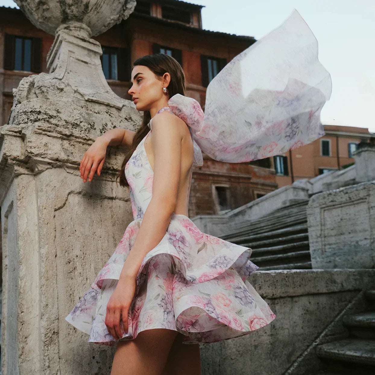 ELLE FLORAL MINI DRESS