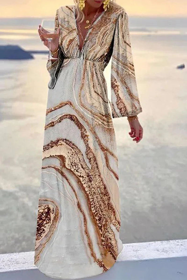 Nerea Exclusive Check Out the Marble Print Party/vacation Dress From Her Stories Boutique Collection