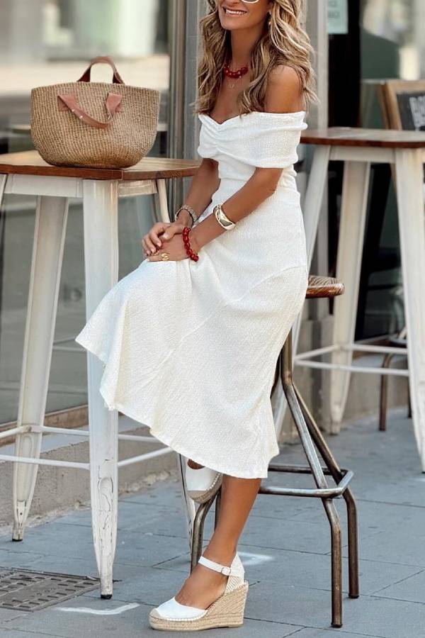 Frida Exclusive White Strapless Dress From Frosty Elegance Chic Silhouette Collection