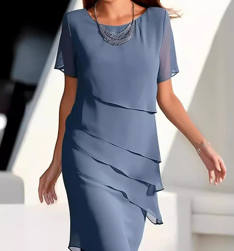 Ramona Boutique Mini Dress Plain Without Sleeves Navy Evening Wear Edit