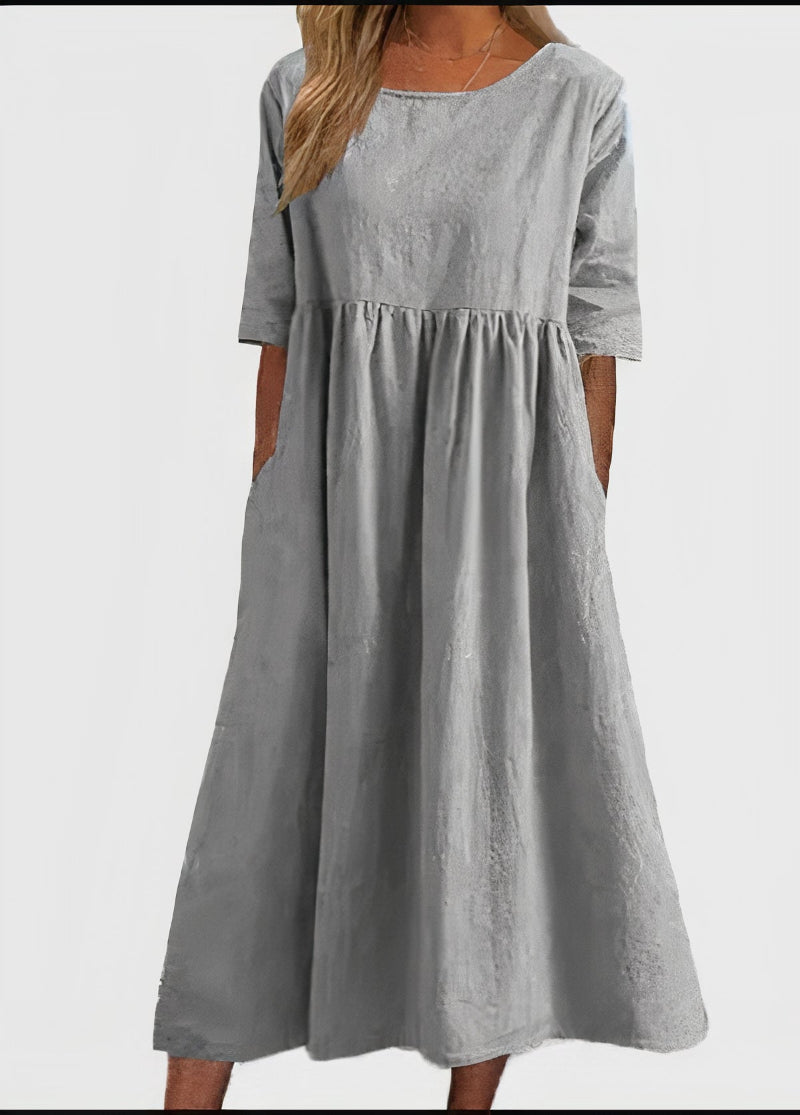 Elena Timeless Chic Summer Dress for Women Evening Wear Edit