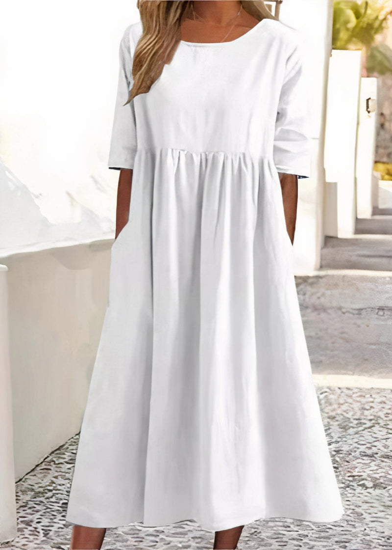 Elena Timeless Chic Summer Dress for Women Evening Wear Edit
